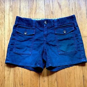Navy Blue Corduroy Shorts, J. Crew, Size 6
